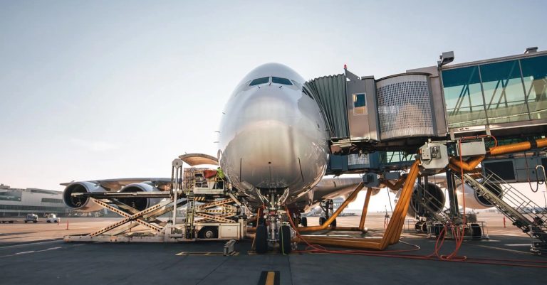 loading of airplane before departure